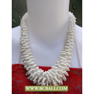 Chockers Beads White Corn Necklace